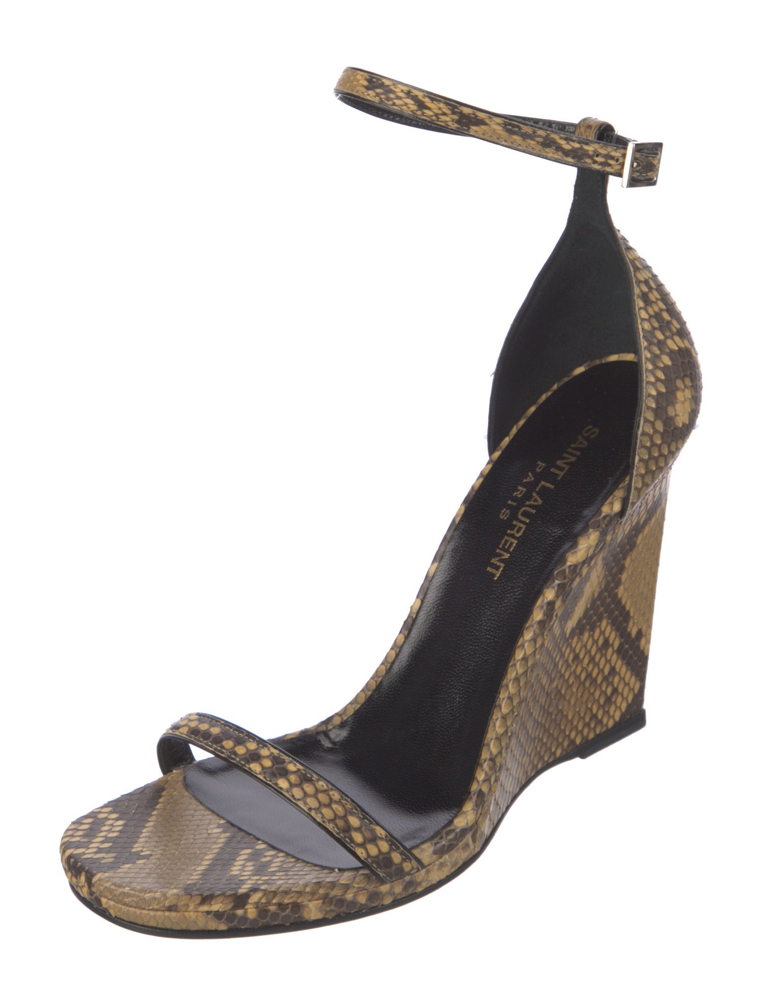 Saint Laurent Snakeskin Animal Print Sandals